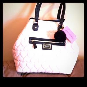 NWT Betsy Johnson pink large purse/bag/tote